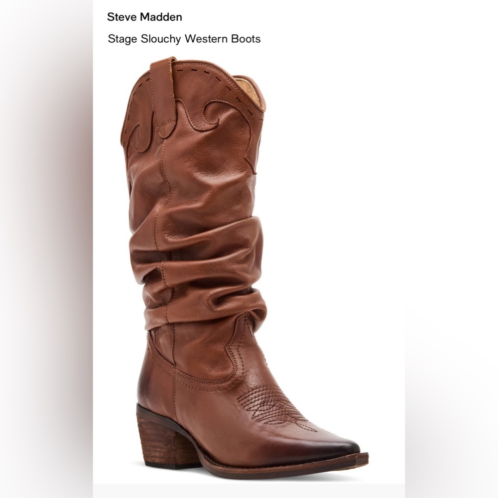 Steve Madden Stage Slouchy Western Boots